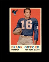 1959 Topps #20 Frank Gifford VG to VG-EX+