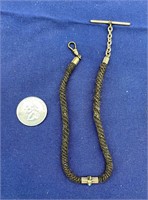 Antique Victorian Woven Hair Watch Chain