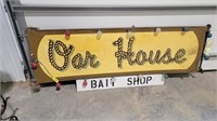 Our House Bait Shop Wood Sign