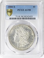 1880-S Morgan Silver Dollar PCGS AU-58