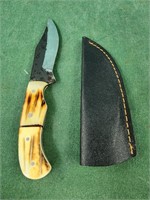 Custom made fixed blade bone handle knife 9" with