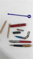 Job lot, mechanical pencil, cartridge pen, golf