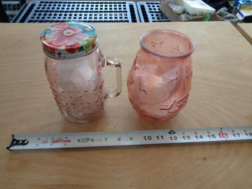 PINK DRINK JAR & VASE