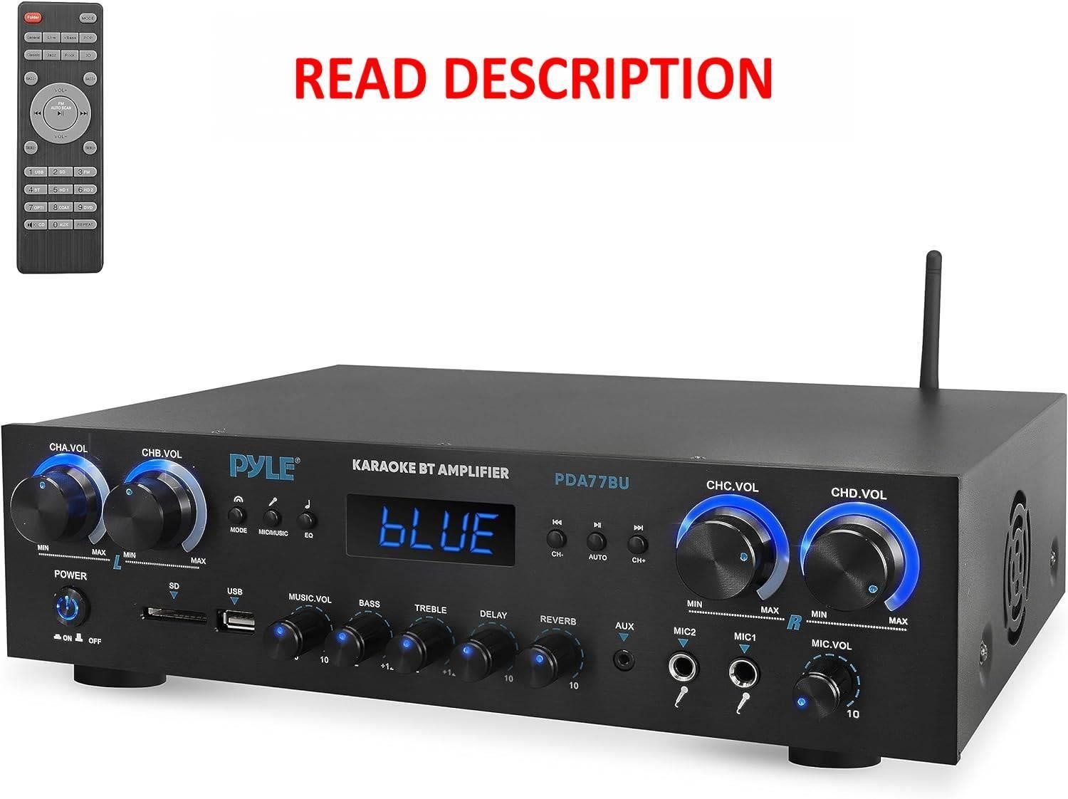 $120  Pyle Bluetooth Stereo Receiver, 500W