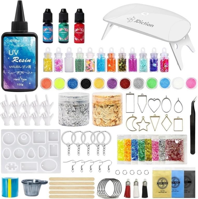 JDiction UV Resin Kit with Light, Crystal Clear