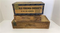 (3) vintage advertising boxes