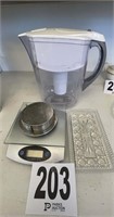 Filter pitcher, scales, & misc.