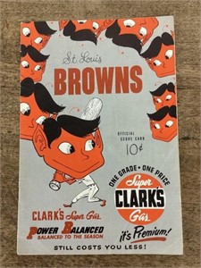 1952 St. Louis Browns scorecard