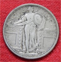 1917 D Standing Liberty Silver Quarter - Type I