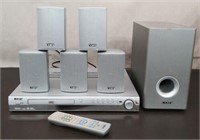 Coby DVD Player w/6 Speakers & Remote - works