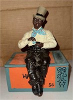 Black Man Ceramic Cigar Topper. Austrian-made