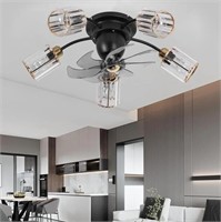 27" Black & Crystal Ceiling Fan w/ Remote