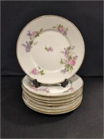 Vtg Limoges set of 8 plates