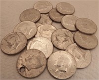 (16) 90% Silver 1964 Kennedy Half Dollars - Coins