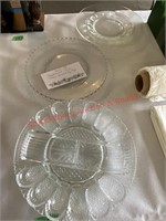 10" Candlewick Tray, & Egg Trays