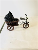 Tricycle Baby Doll Carriage wood/metal
