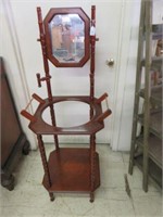 MAHOGANY WASHSTAND WITHOUT PITCHER AND BOWL