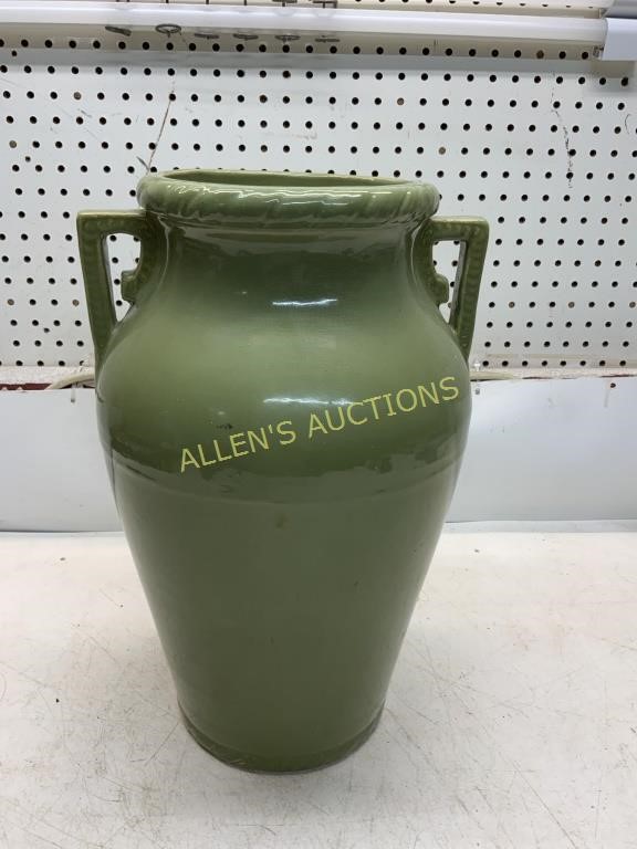 POTTERY  URN WITH HANDLES