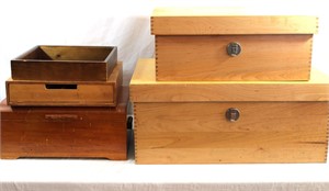 Small Wood Storage Chests & Boxes