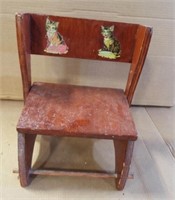 Small Wooden Step Stool Booster Seat with OLD
