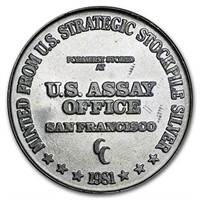 1 Oz Silver Round - U.s. Assay Office