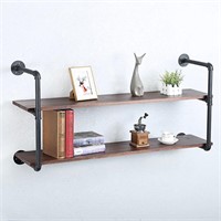 48in 2-Tier Industrial Pipe Shelving