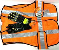 Reflective Vest & Large Work Gloves