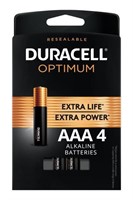 Duracell Optimum AAA Batteries-4pk/Resealable Tray
