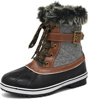 DREAM PAIRS Waterproof Snow Boots 12 3-black