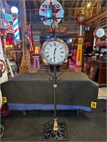 6.6ft Tall Weathervane Clock w/Stand