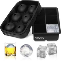 Ice Cube Trays 2 Pack, Silicone Ice Mold Tray with