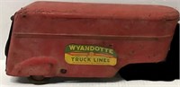 ANTIQUE WYANDOTTE TRUCK LINES HEAVY METAL TRAILER