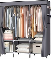 $63  LOKEME Portable Closet  61-Inch  Grey