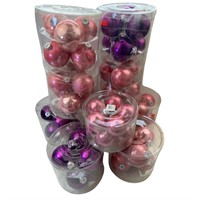 Bulk Lot of Pink and Purple Christmas Ornaments