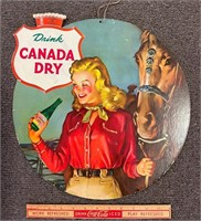 GREAT VINTAGE CANADA DRY HANGING CUT OUT