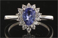 Pear Cut 3.31 ct Tanzanite Designer Ring