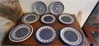 8 Plates Boleslaie Co. hand made in Poland