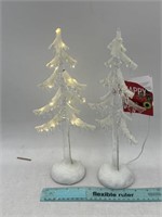 NEW Lot of 2- Light Up Icicle Tree