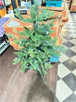 4 Small Lighted Christmas Trees