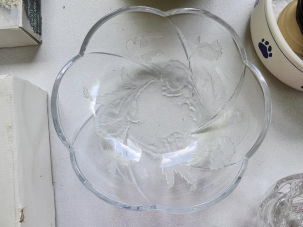 Large Crystal Glass Bowl
