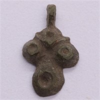 Medieval Cross pendant 13th-15th Century AD Green
