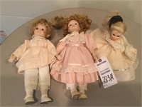 3 Porcelain Dolls