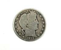 1913-D Barber Half Dollar