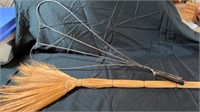 Rug beater and broom