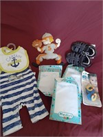 New little boys outfit, tshirts, pacifers, shoes,
