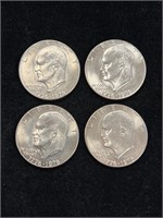 Lot of 4 Bicentennial Eisenhower Dollars