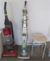 Hoover rewind vacuum, Steam cleaner, stool