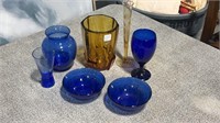 Blue and Amber Glass