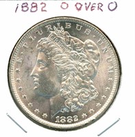 1882-O over O Morgan Silver Dollar