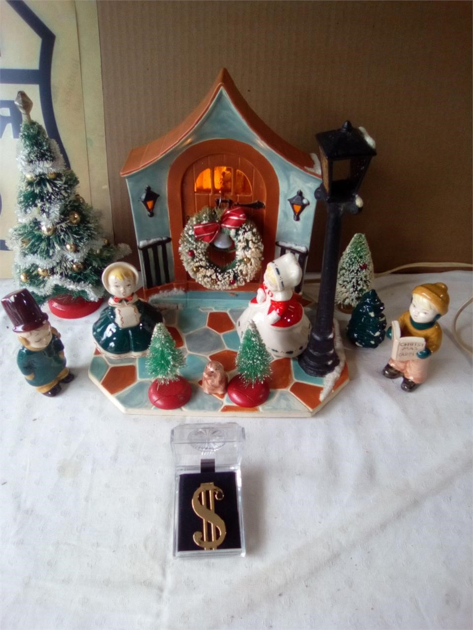 Porcelain Christmas Decoration, Lights Up